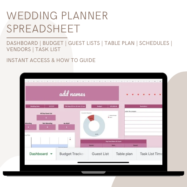The Ultimate Wedding Planner Google Spreadsheet: Your Stress-Free Wedding Planning Solution
