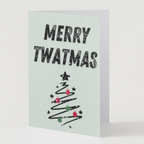 Funny Rude Christmas Card – Merry Twatmas | A5 or A6 | With Envelope | Adult Humour Xmas Card