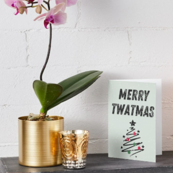 Funny Rude Christmas Card – Merry Twatmas | A5 or A6 | With Envelope | Adult Humour Xmas Card