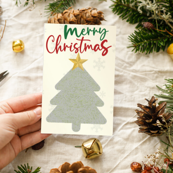 Rude Adult Christmas Card | Funny Xmas Tree Greeting A6 A5