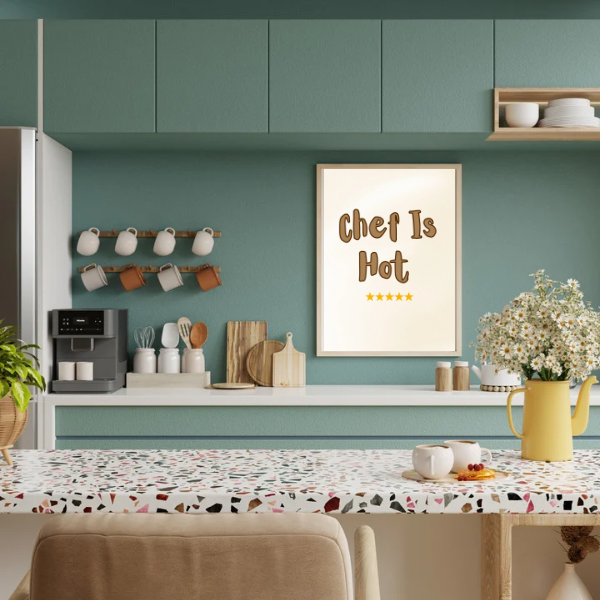 Chef Is Hot Kitchen Print – Funny Wall Art for Foodies & Cooks