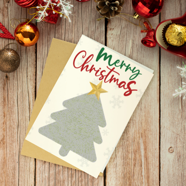 Rude Adult Christmas Card | Funny Xmas Tree Greeting A6 A5