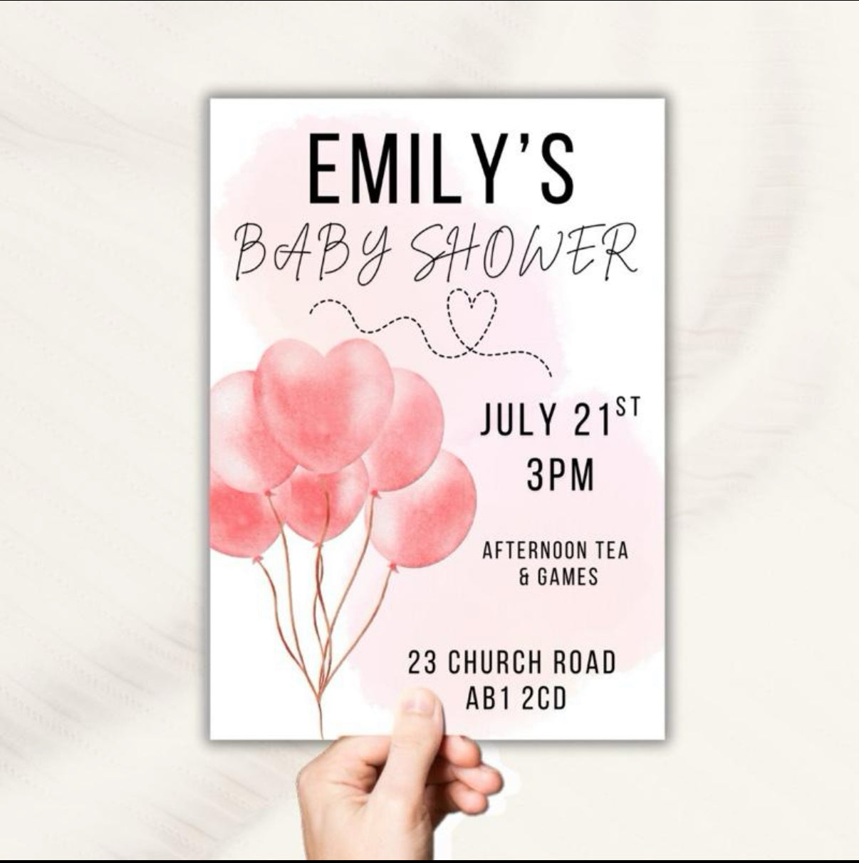 Personalised Baby Shower Invites