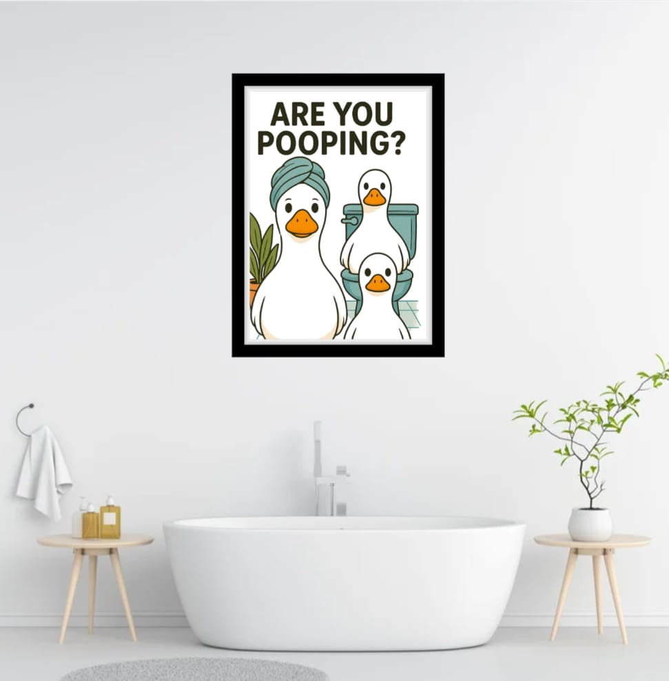 Are you pooping? Ducks are watching