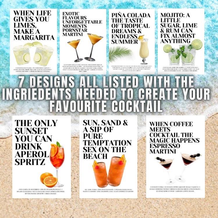 Cocktail Recipe Prints
