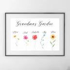 Grandmas Garden Personalised Print