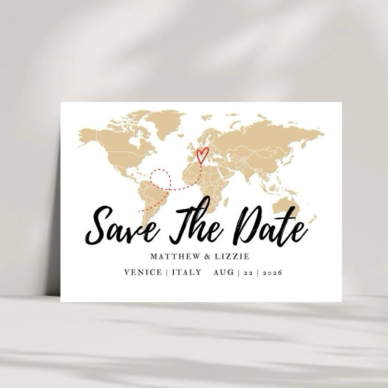 Abroad Wedding - Save the Date Cards
