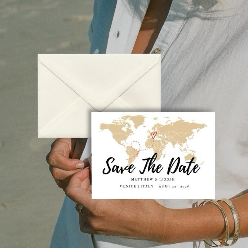 Abroad Wedding - Save the Date Cards