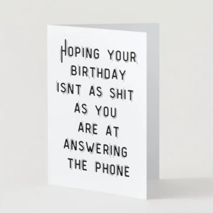Answering The Phone Birthday Card