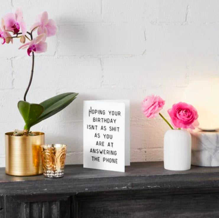 Answering The Phone Birthday Card