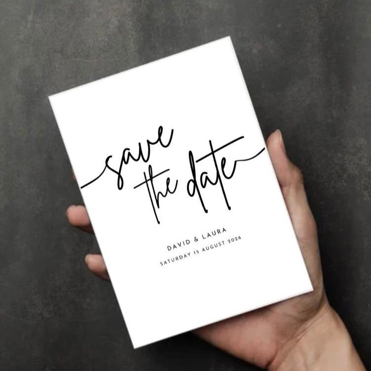 Chic Calligraphy Save the Date