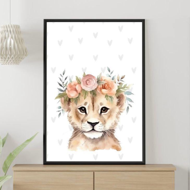 Floral Woodland Animal Prints Set Of 3