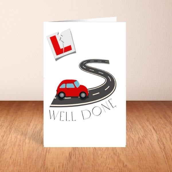 Well Done On Passing Your Driving Test Card