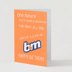 Live For A Trip To B&M - Birthday Card