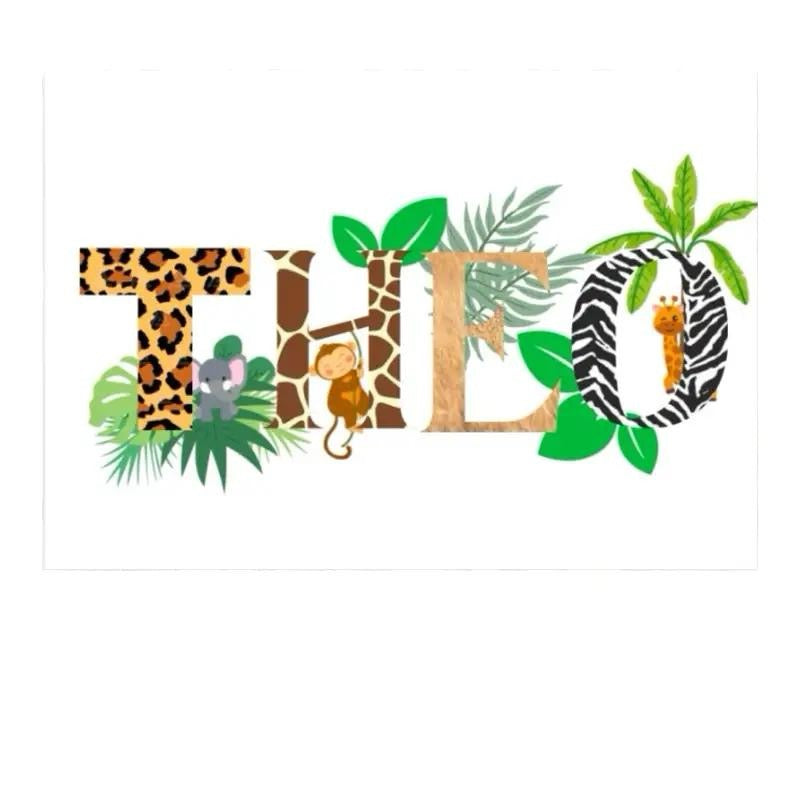 Personalised Jungle Name Print