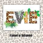 Personalised Jungle Name Print