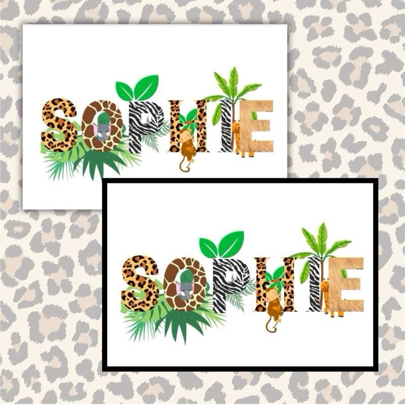 Personalised Jungle Name Print
