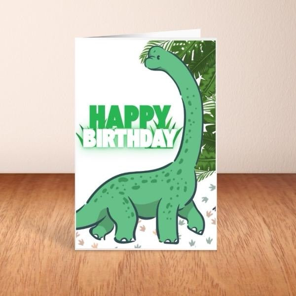 Kids Dinosaur Birthday Card