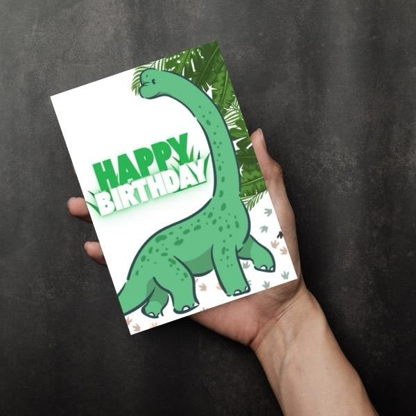 Kids Dinosaur Birthday Card