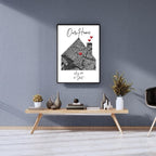 Our Home Personalised Map Print