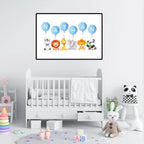 Personalised Pink or Blue Balloon Name Print