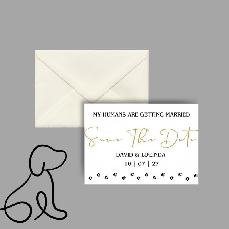 My Humans Are Getting Married - Save The Date Cards