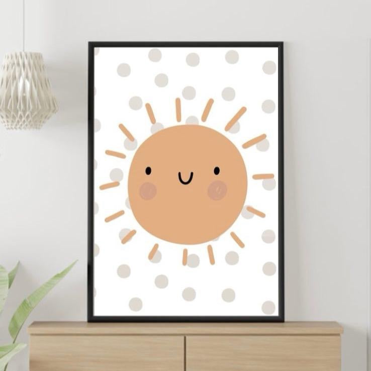 Neutral Sun, Rainbow & Star Prints Set of 3