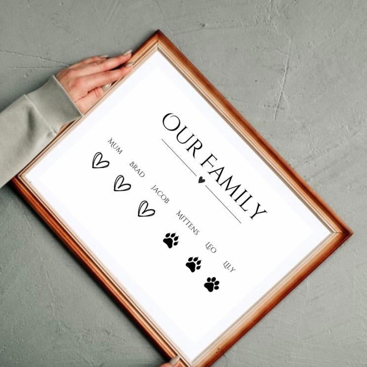 Our Family Personalised Print