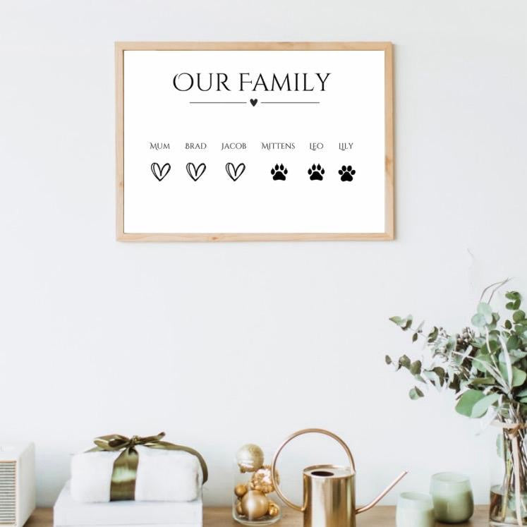 Our Family Personalised Print