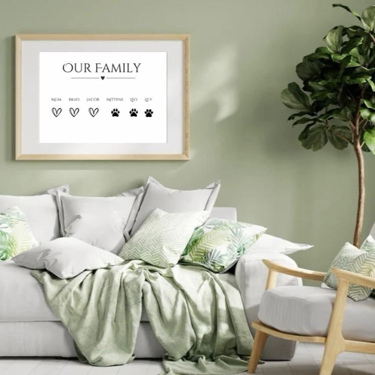 Our Family Personalised Print