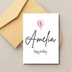Personalised Named Birthday Card