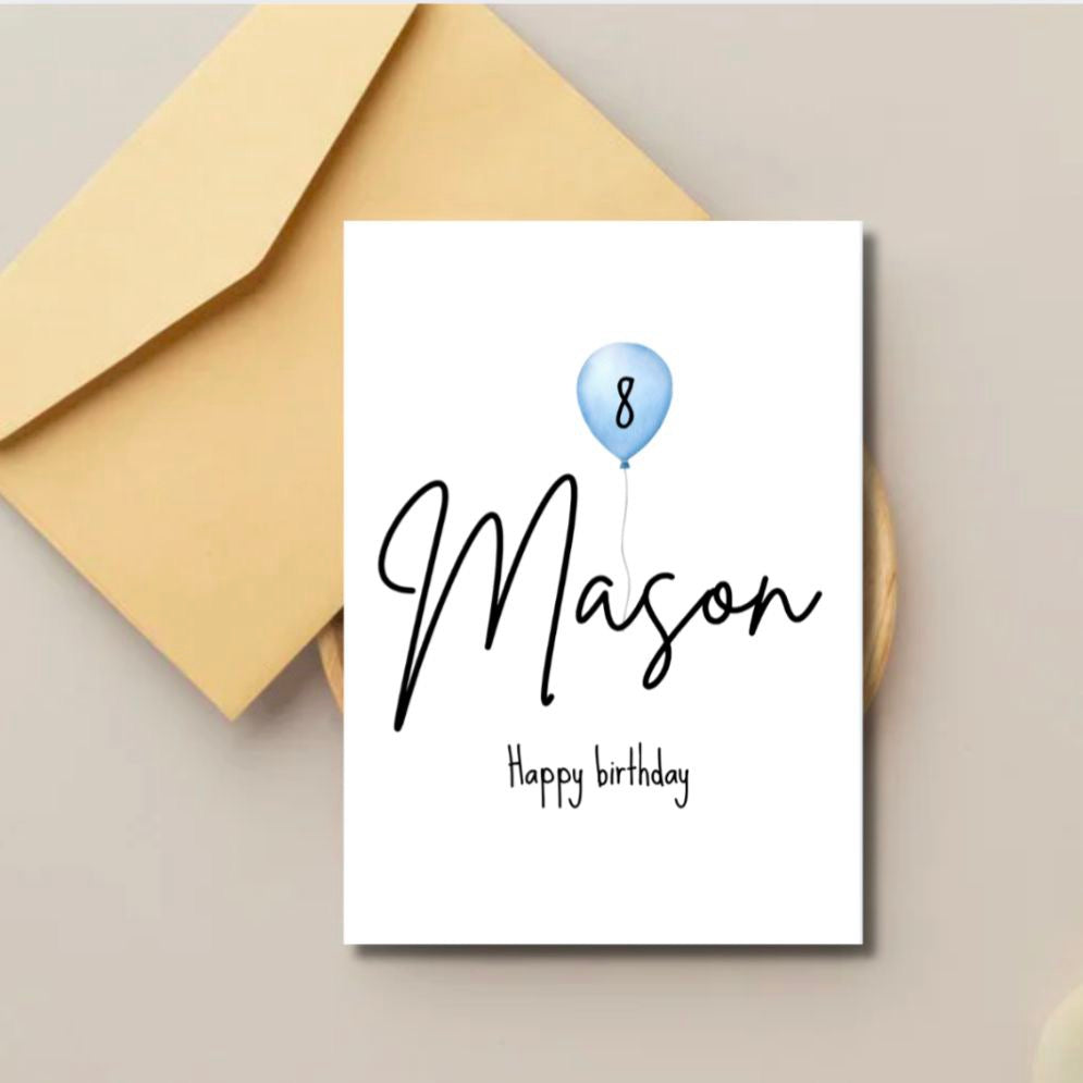 Personalised Named Birthday Card