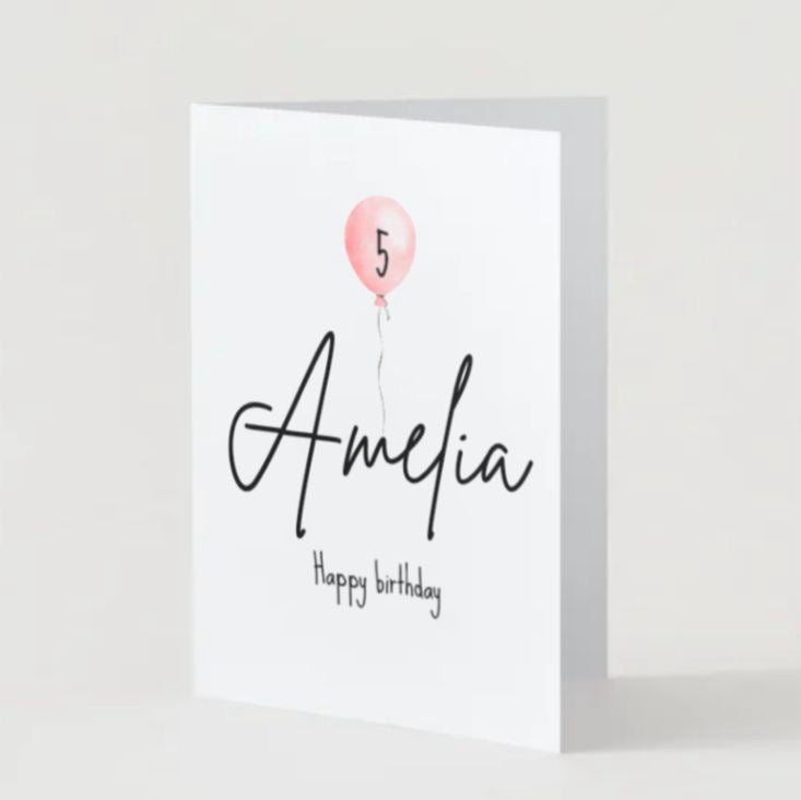 Personalised Named Birthday Card