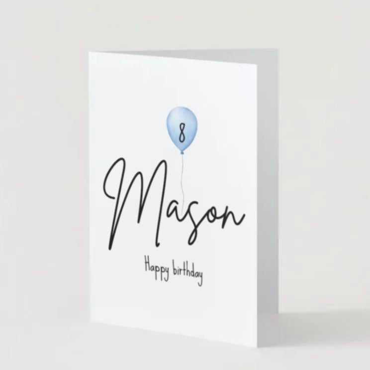 Personalised Named Birthday Card