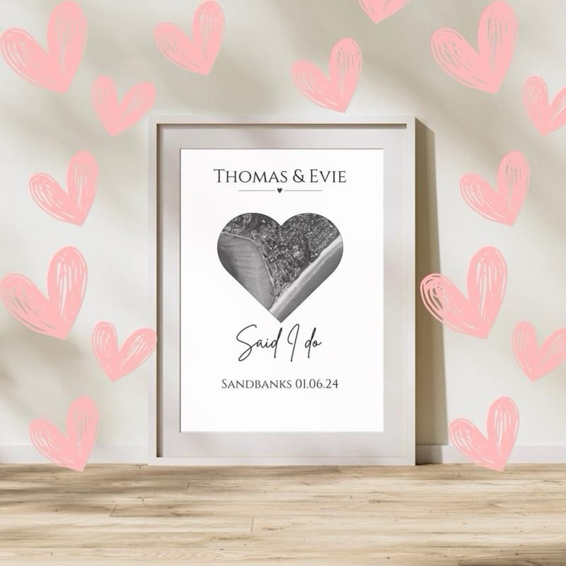 Said I Do Personalised Map Print