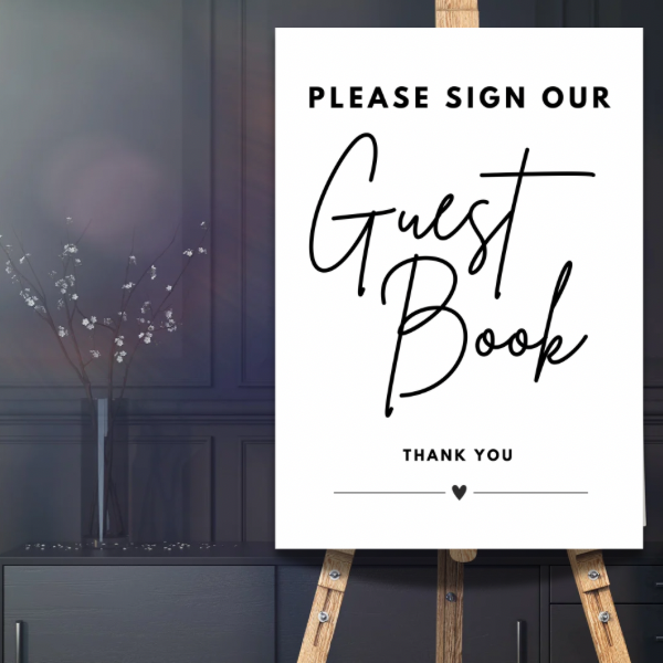 Wedding Signage Classic Black & White