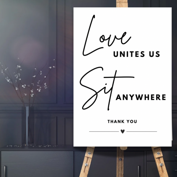 Wedding Signage Classic Black & White