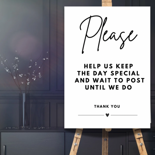 Wedding Signage Classic Black & White