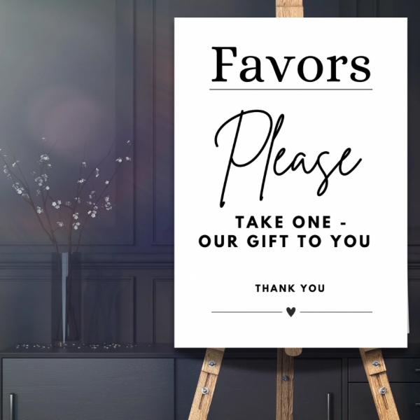 Wedding Signage Classic Black & White