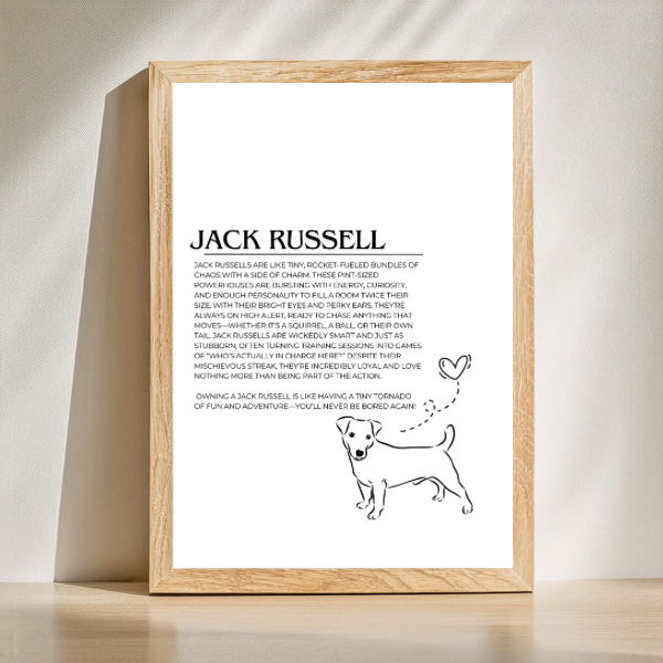 Dog Breed Description Quote Prints