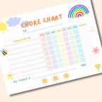 Kids Chore Chart. Laminated With Pen.