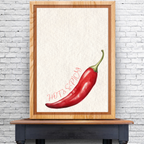 Hot & Spicy Chilli Kitchen Print