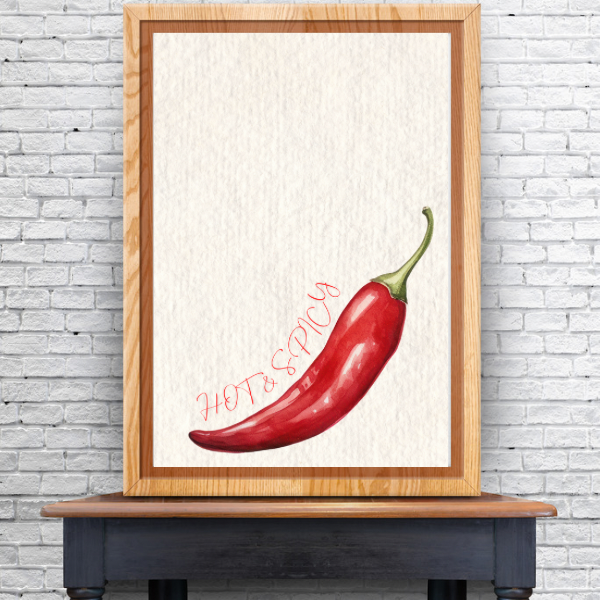 Hot & Spicy Chilli Kitchen Print