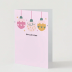 Pack of 12 Pink Christmas Cards – Modern Pastel Festive Designs with Envelopes. Size A6
