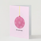 Pack of 12 Pink Christmas Cards – Modern Pastel Festive Designs with Envelopes. Size A6