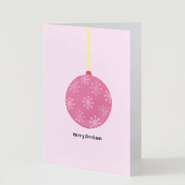 Pack of 12 Pink Christmas Cards – Modern Pastel Festive Designs with Envelopes. Size A6