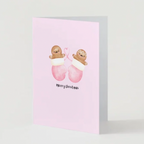 Pack of 12 Pink Christmas Cards – Modern Pastel Festive Designs with Envelopes. Size A6