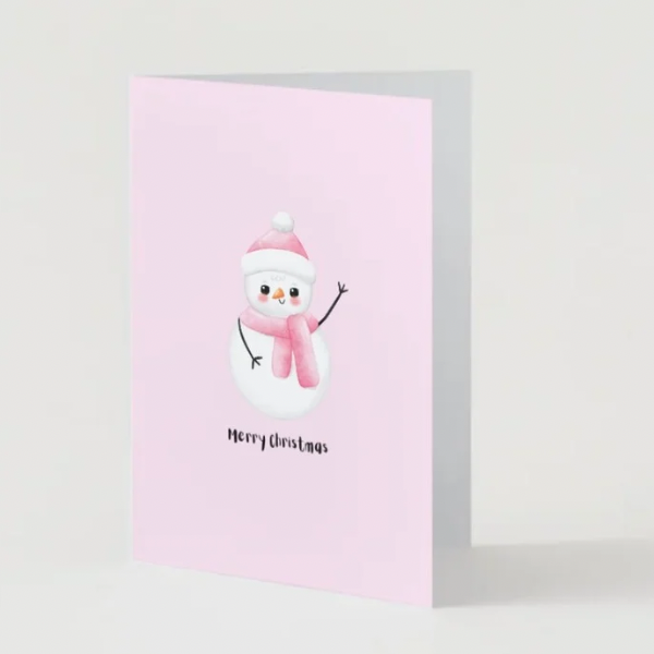 Pack of 12 Pink Christmas Cards – Modern Pastel Festive Designs with Envelopes. Size A6