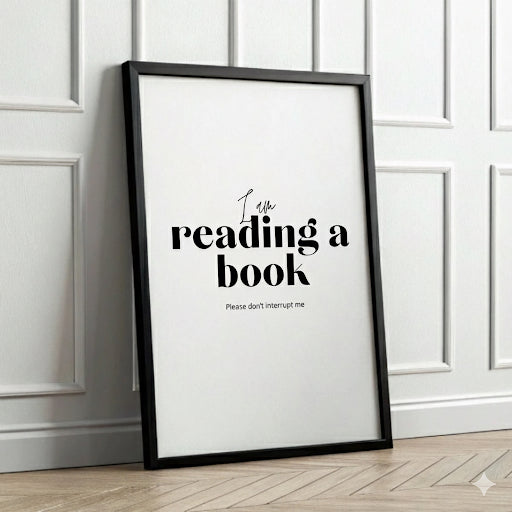 I am reading don't disturb me