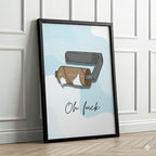 Oh F**k Funny Bathroom Print